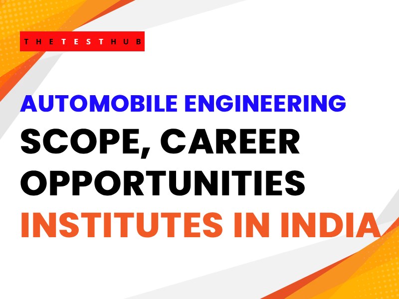 Free Automobile Engineering Questions with Answers and Career Scope